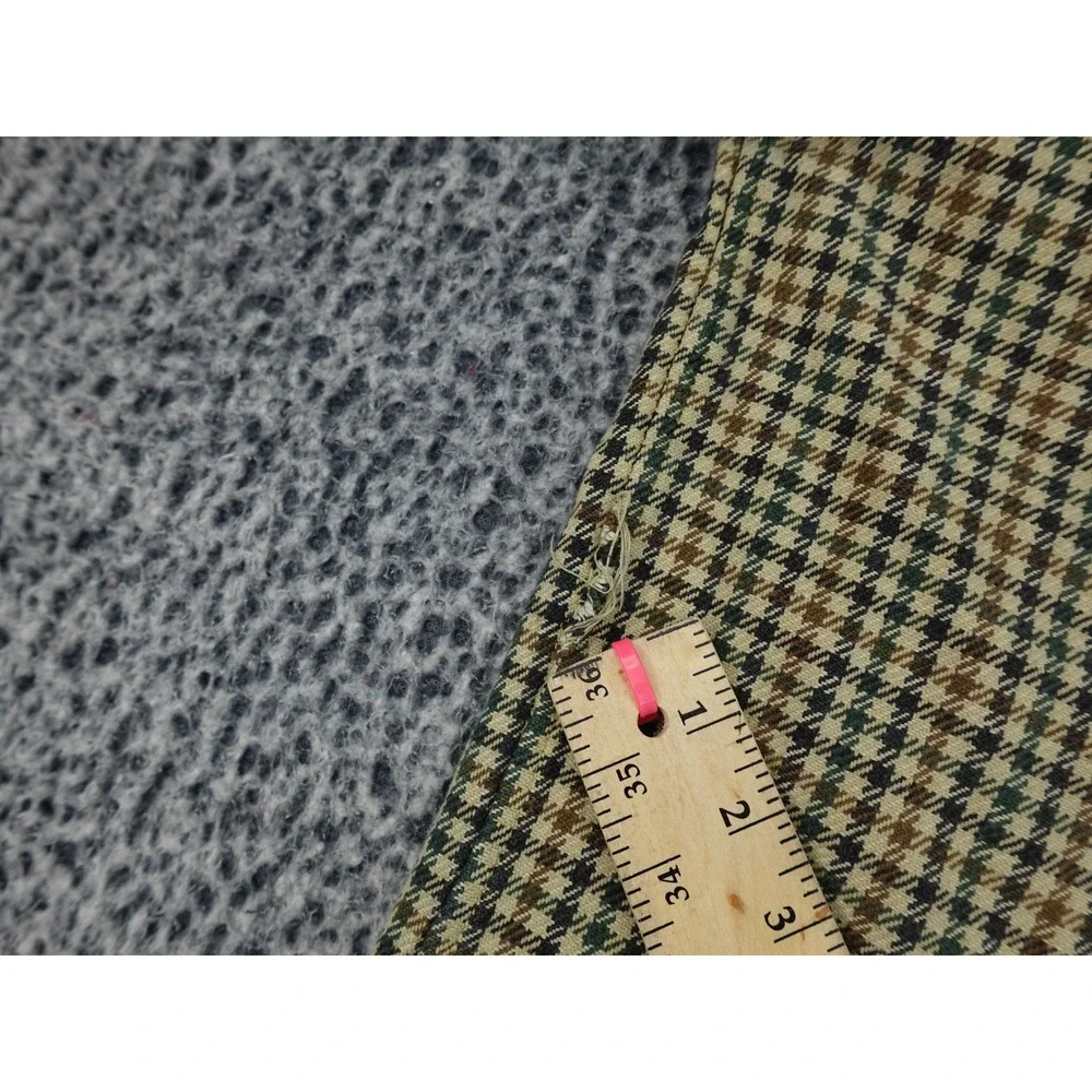 J.Crew Flannel Shirt Mens XL Tan Green Houndstooth Cotton Button Down LS